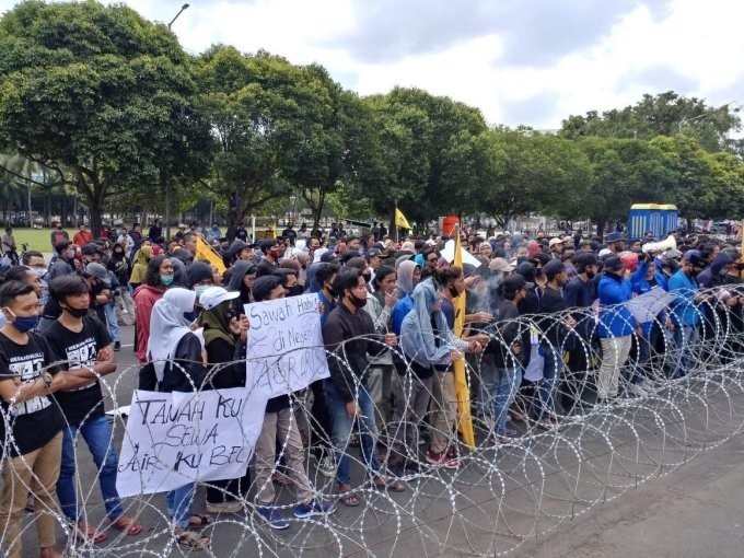 Petani dan PMII Jember Kembali Gelar Aksi Massa Soal Relokasi Saluran Irigasi